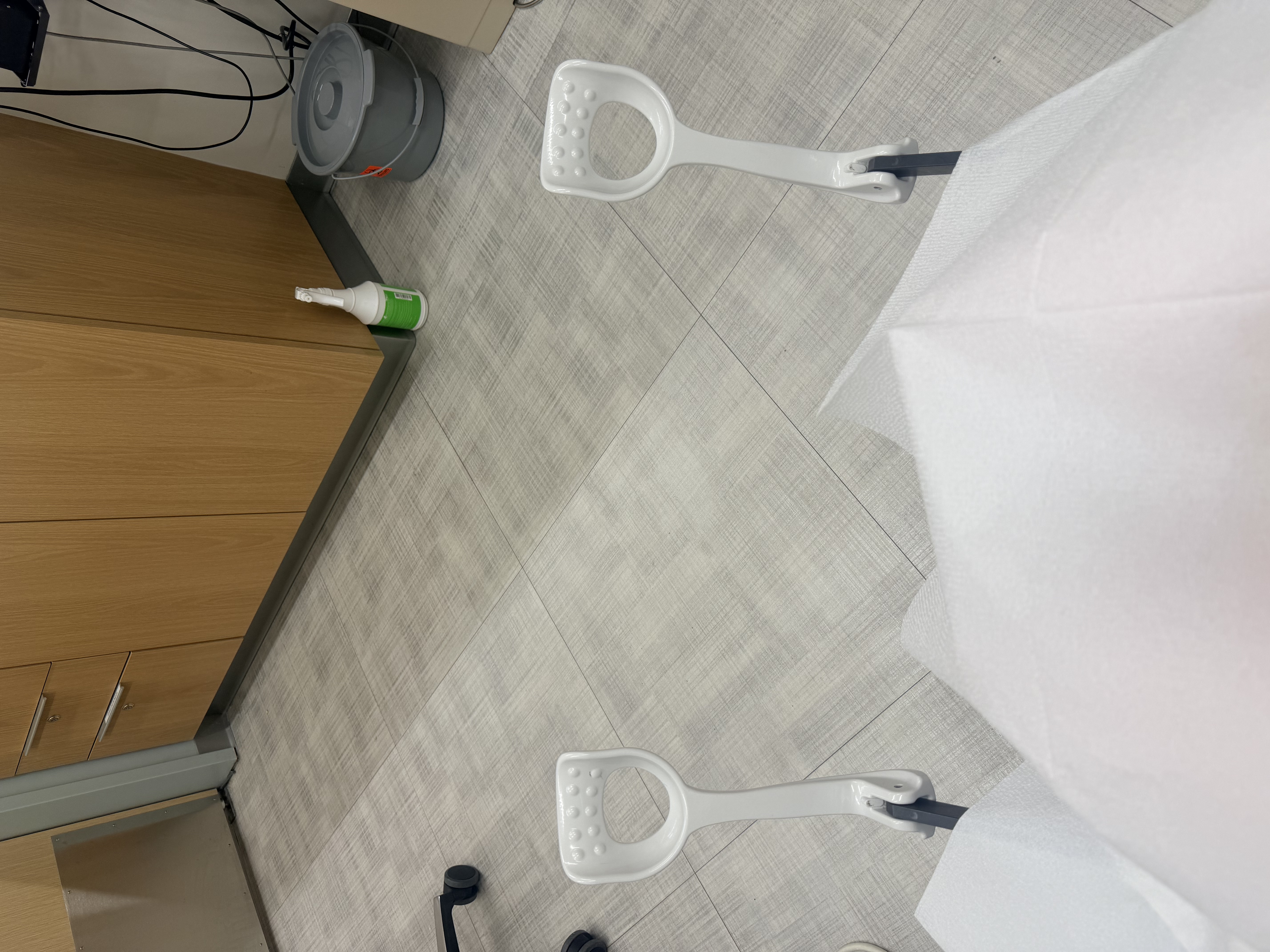 View from exam table at egg freezing monitoring appointment